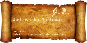 Jedlovszky Melinda névjegykártya